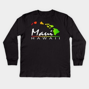 Maui - Hawaiian Islands Kids Long Sleeve T-Shirt